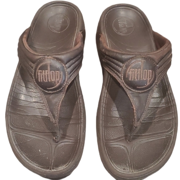 Fitflop Women Comfort platform flip flop sandals flats sz 7 - Picture 1 of 10